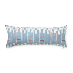 Chambray Lattice Baule Pillow Pillow St. Frank 40" W x 15" H 