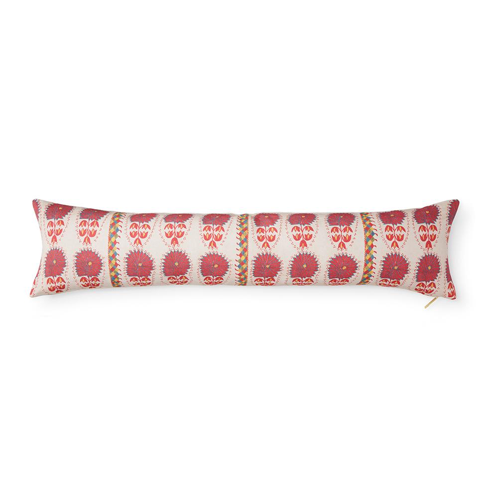 Fuchsia Daisy Suzani Lumbar Pillow Over The Moon