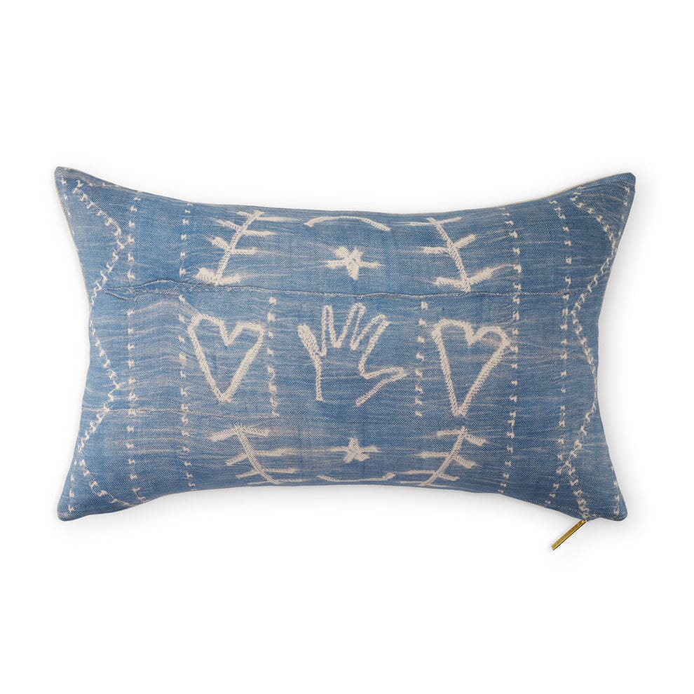 Heart in Hand Indigo Pillow Pillow St. Frank 26" x 16" 