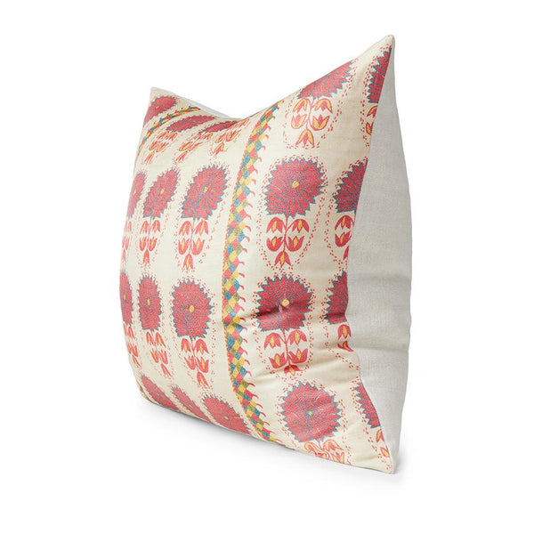 Fuchsia Daisy Suzani Euro Pillow