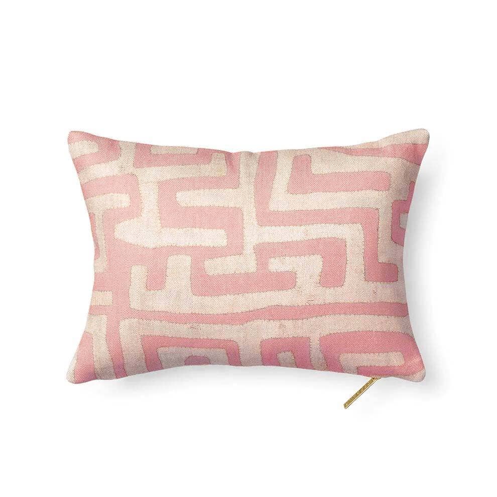 Terracotta Classic Kuba Cloth Pillow Pillow St. Frank 16" W x 12" H 