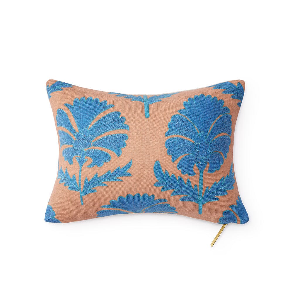 Turquoise Daisy Suzani Pillow Pillow St. Frank 16" W x 12" H 
