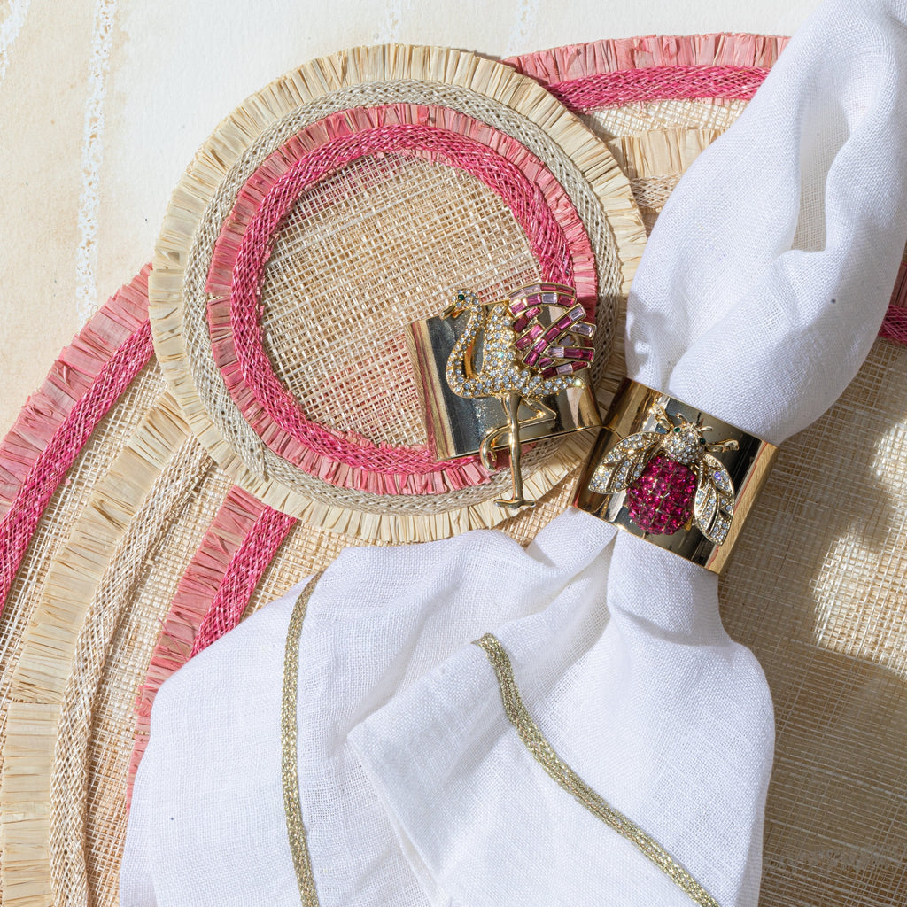 Flamingo discount napkin rings
