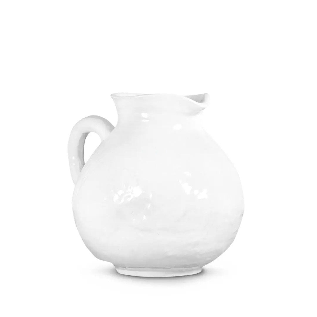 Ceramic Short Pitcher in White