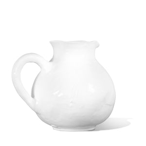 Ceramic Short Pitcher in White