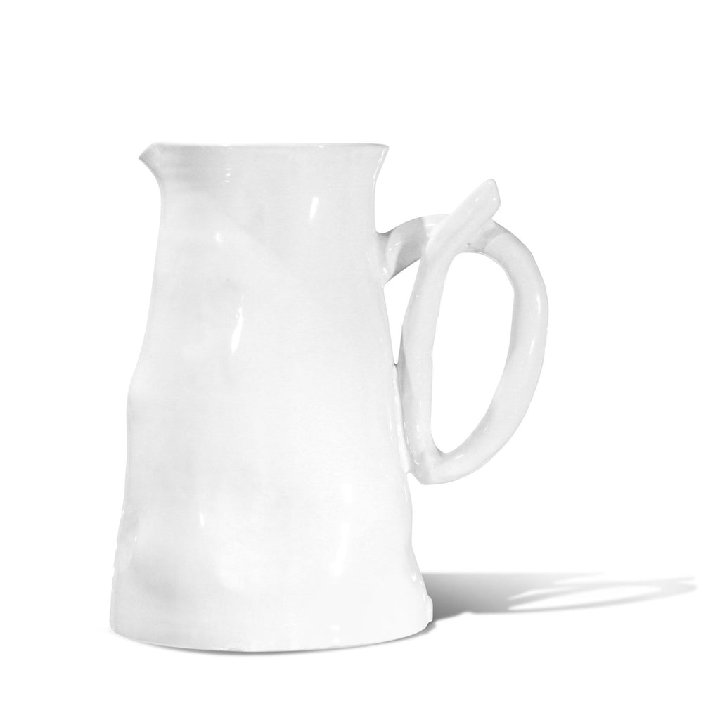 Ceramic Tall Pitcher in White