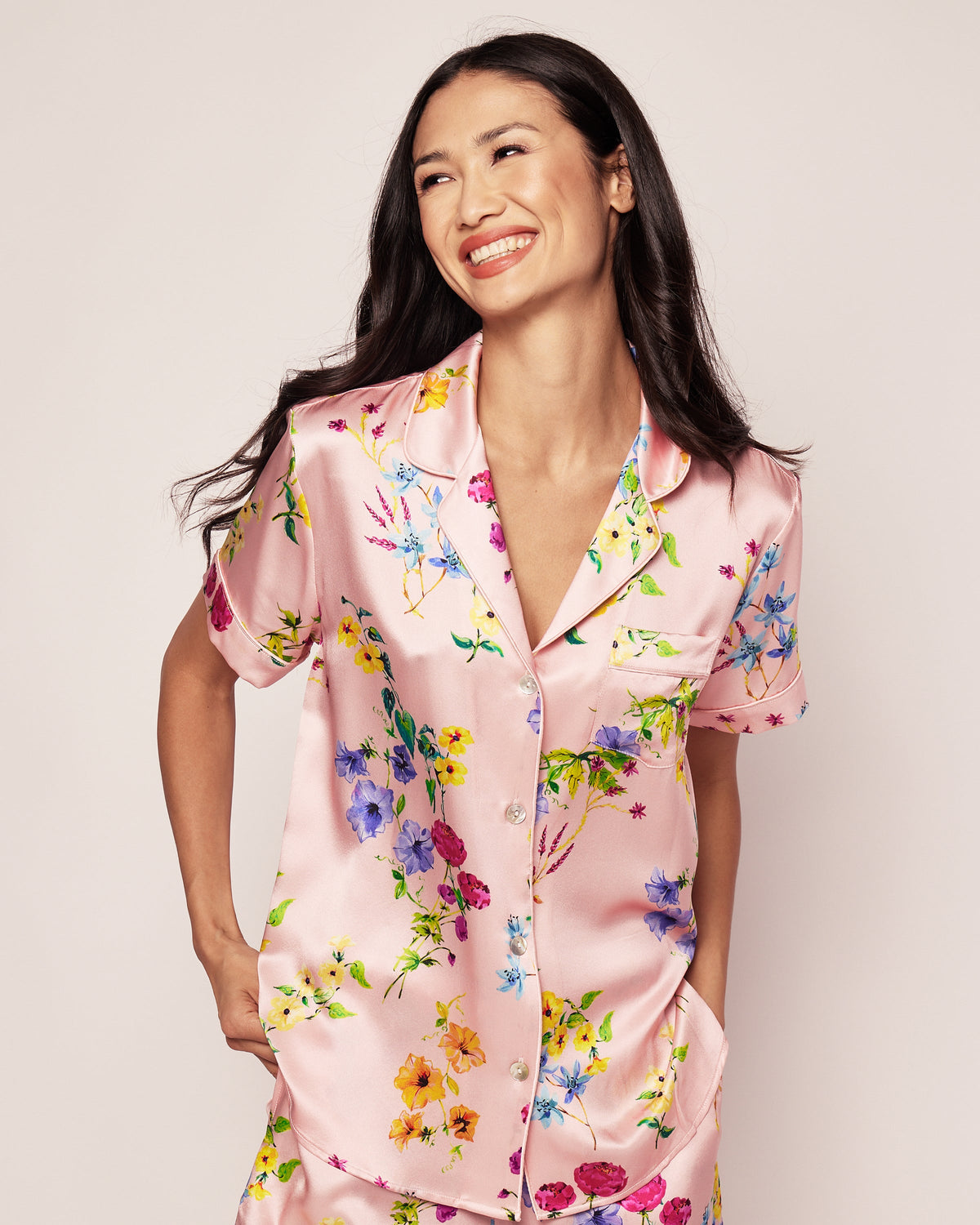 Women’s Blush Brilliant Botanical Silk Short Set