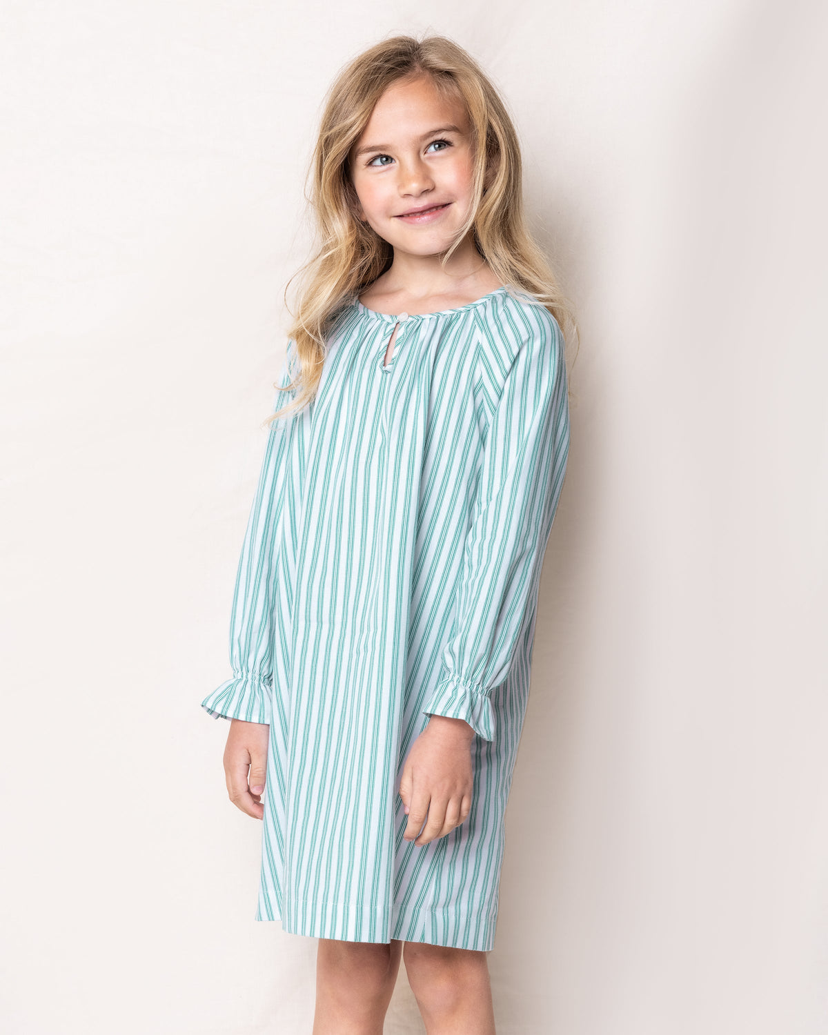 Children’s Emerald Ticking Delphine Nightgown