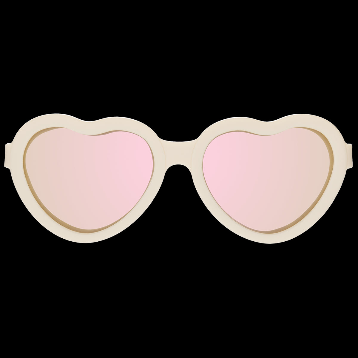 Sweet Cream Heart in Rose Gold Polarized Mirrored Lenses