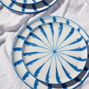 Casa Celeste Salad Plate with Candy Cane Stripes