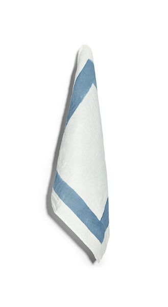 Cornice Linen Napkin in Powder Blue