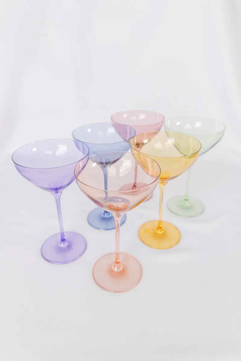 Colored Martini Glass - Set of 6 {Mixed Set}