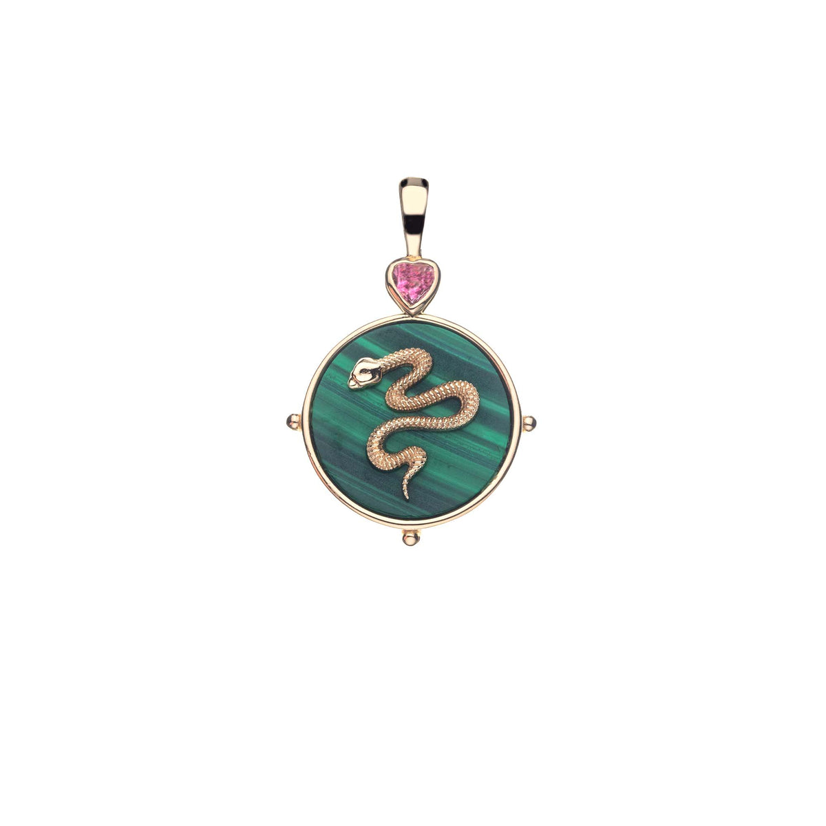 Protect Malachite Snake Pendant Necklace