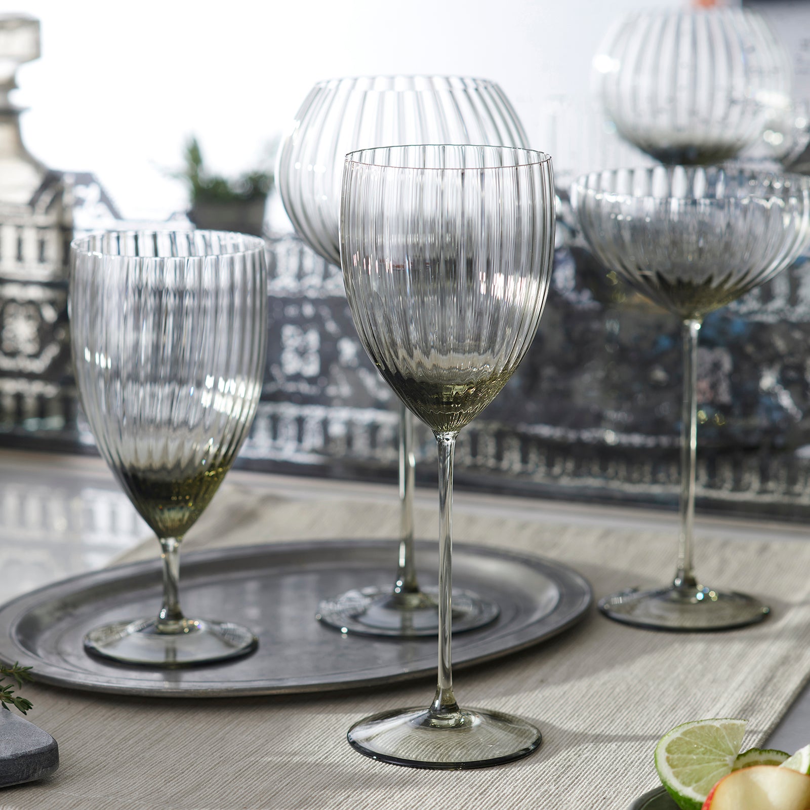 Quinn Smoke White Wine Glasses, Set of 2