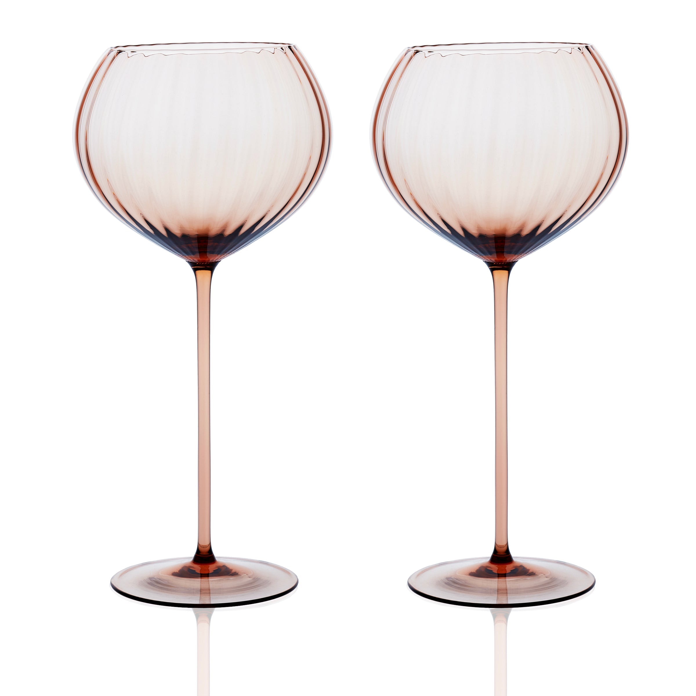 Quinn Amber Red Wine Glasses Set of 2 - Caskata