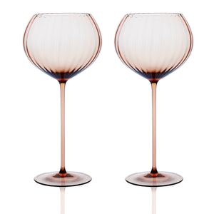 Quinn Amber Red Wine Glasses Set of 2 - Caskata