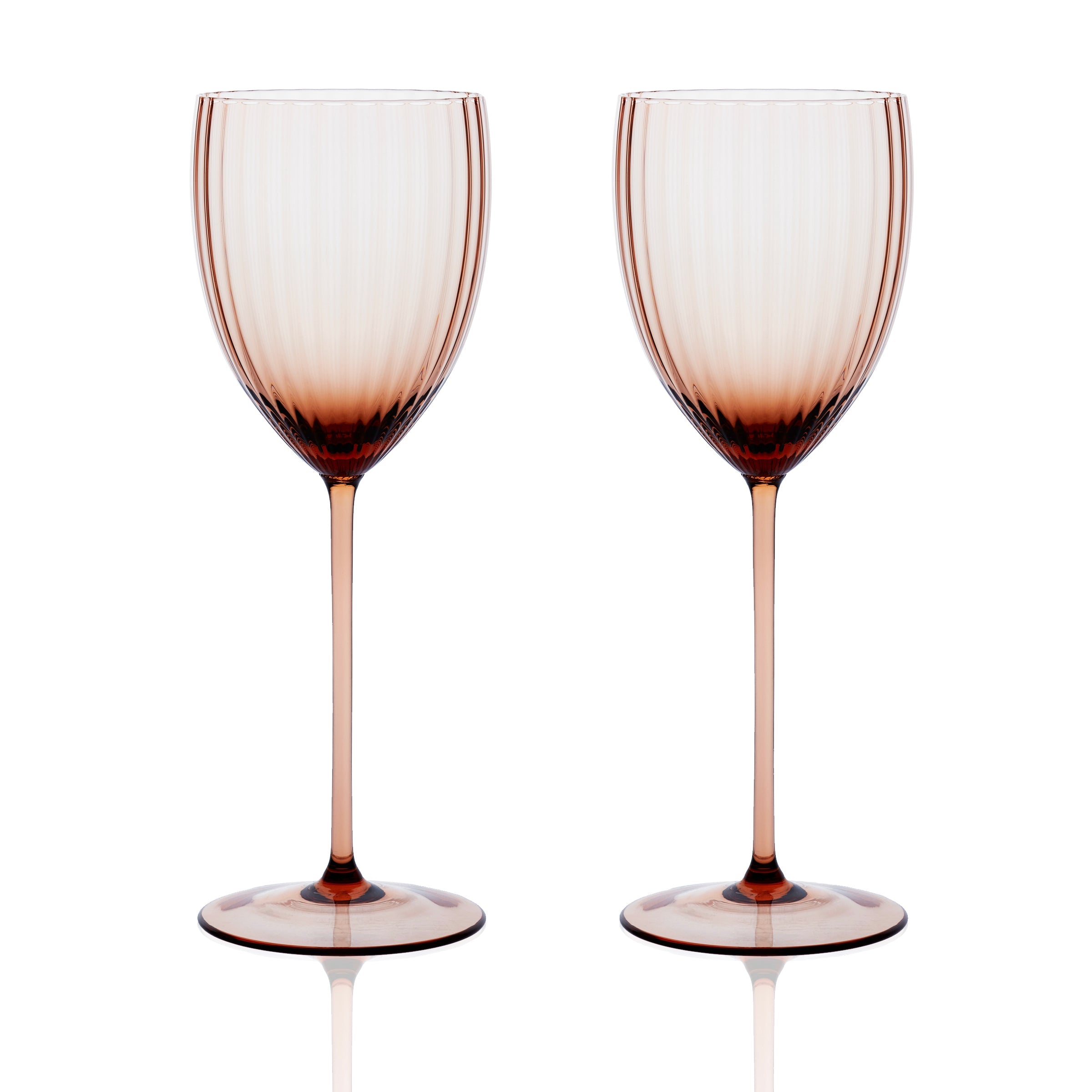 Quinn Amber White Wine Glasses Set of 2 - Caskata