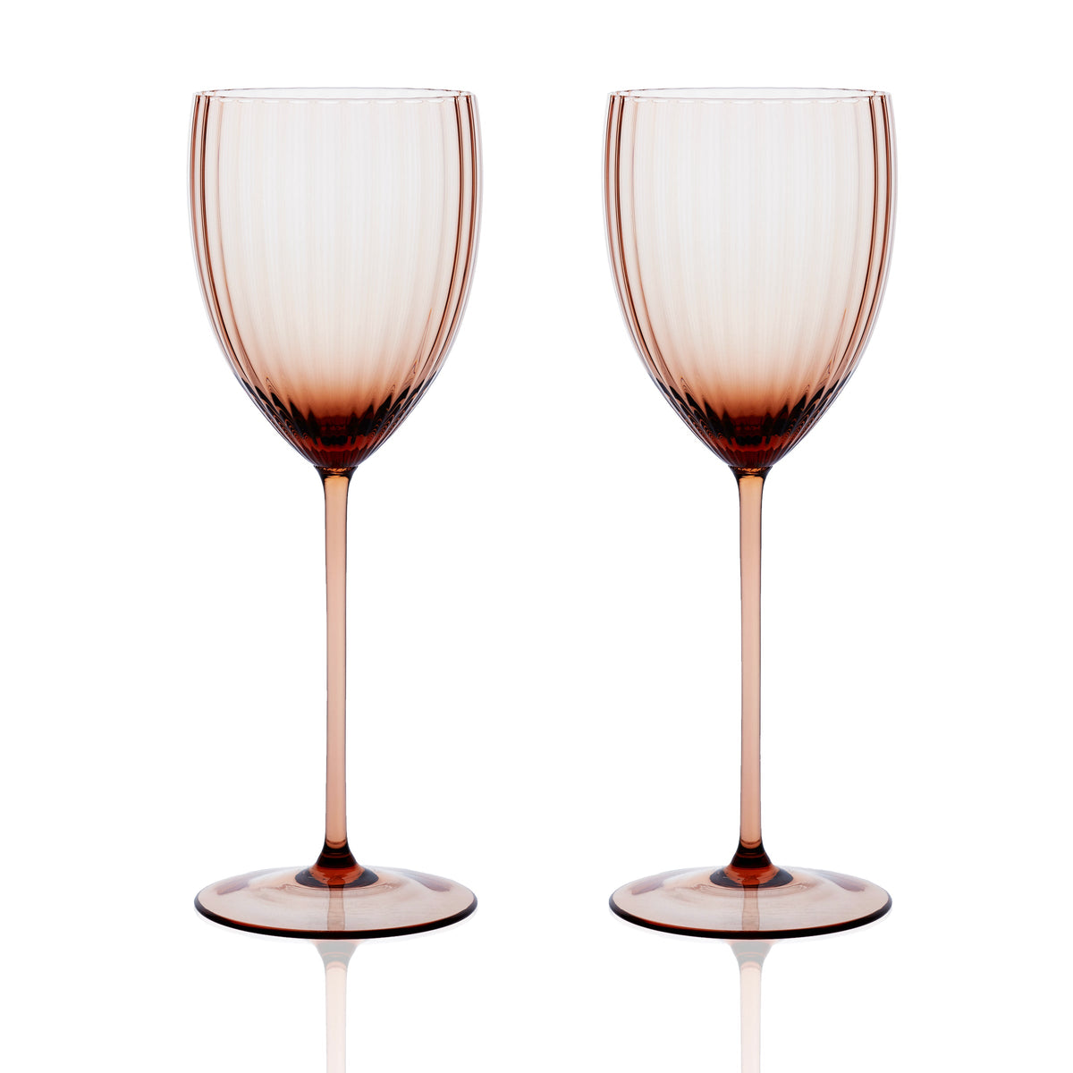 Quinn Amber White Wine Glasses Set of 2 - Caskata