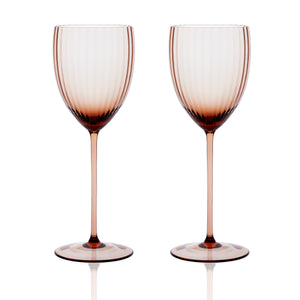 Quinn Amber White Wine Glasses Set of 2 - Caskata