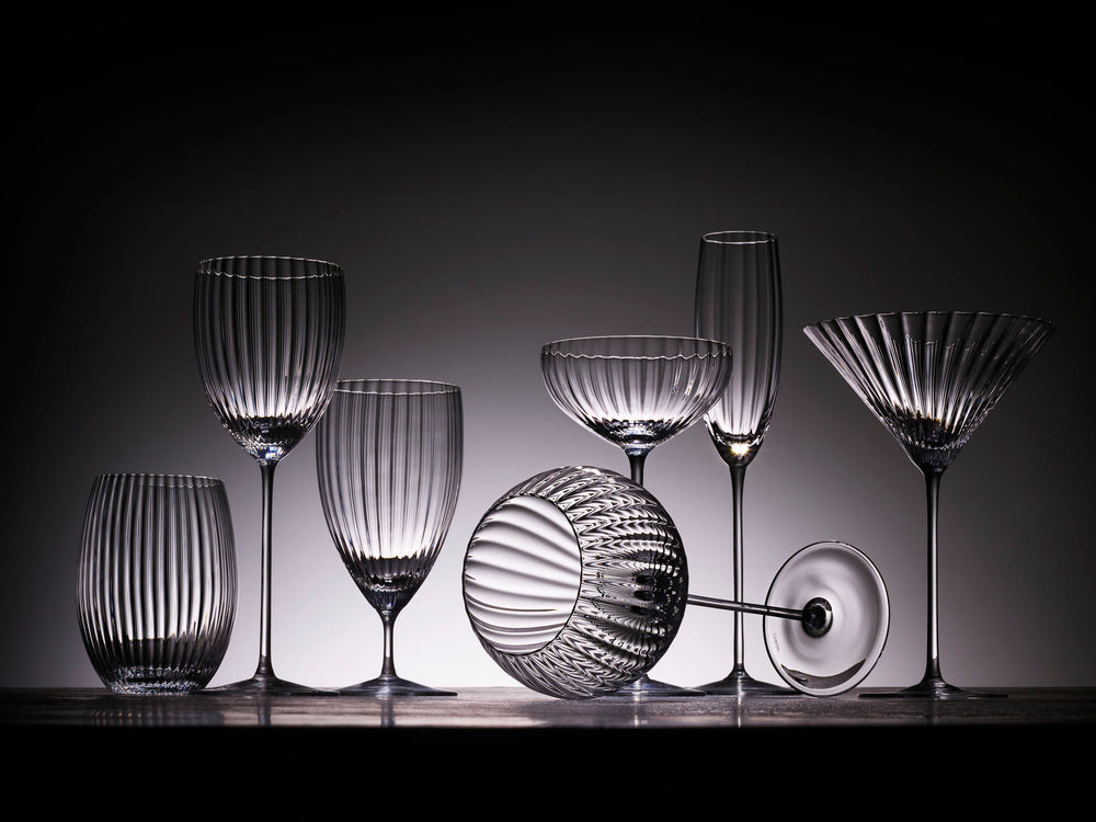 Quinn Clear Champagne Flute Glasses, Set of 2
