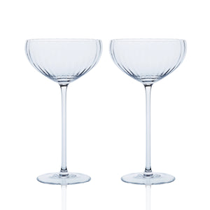 Quinn Clear Coupe Glasses Set of 2 - Caskata