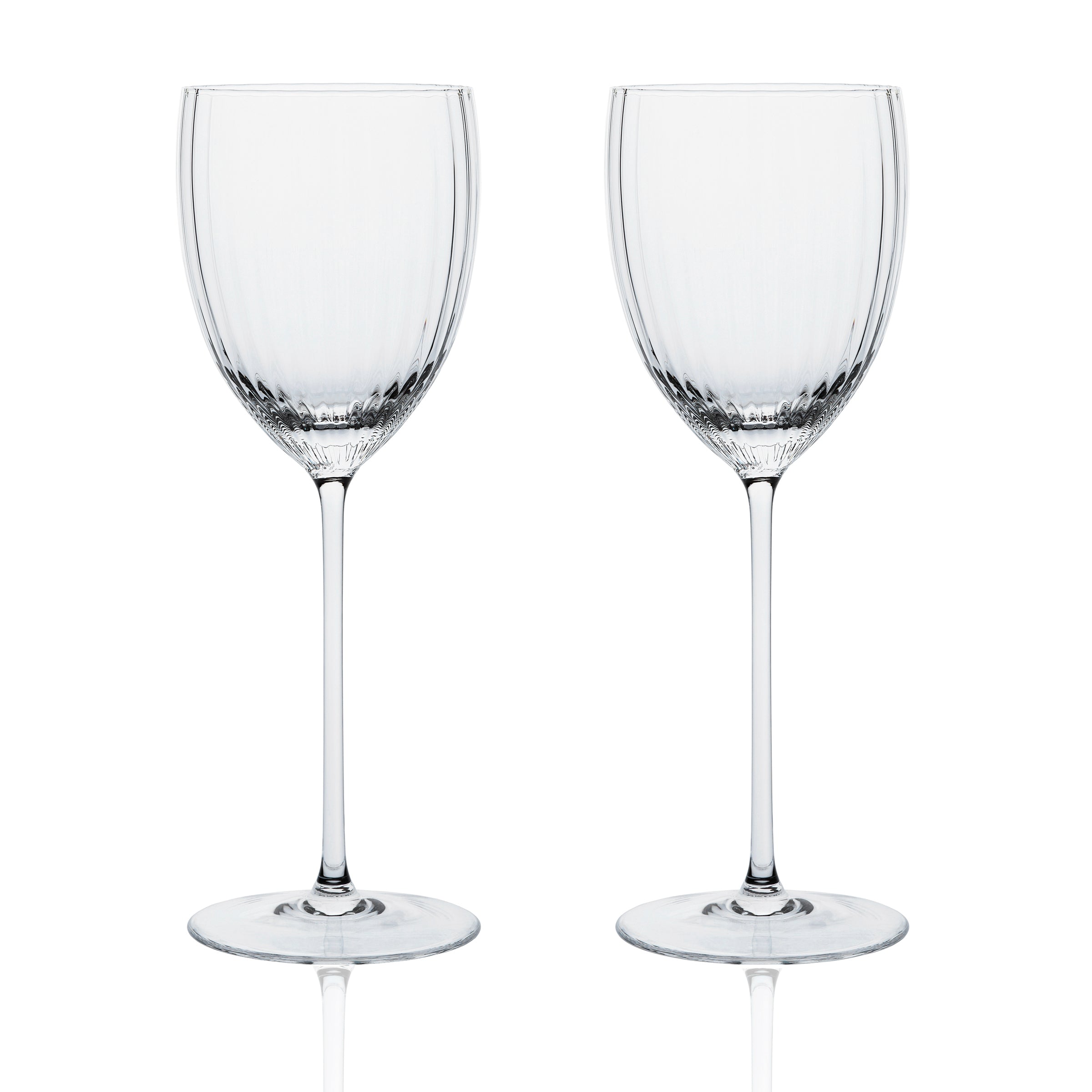 Quinn Clear White Wine Glasses Set of 2 - Caskata