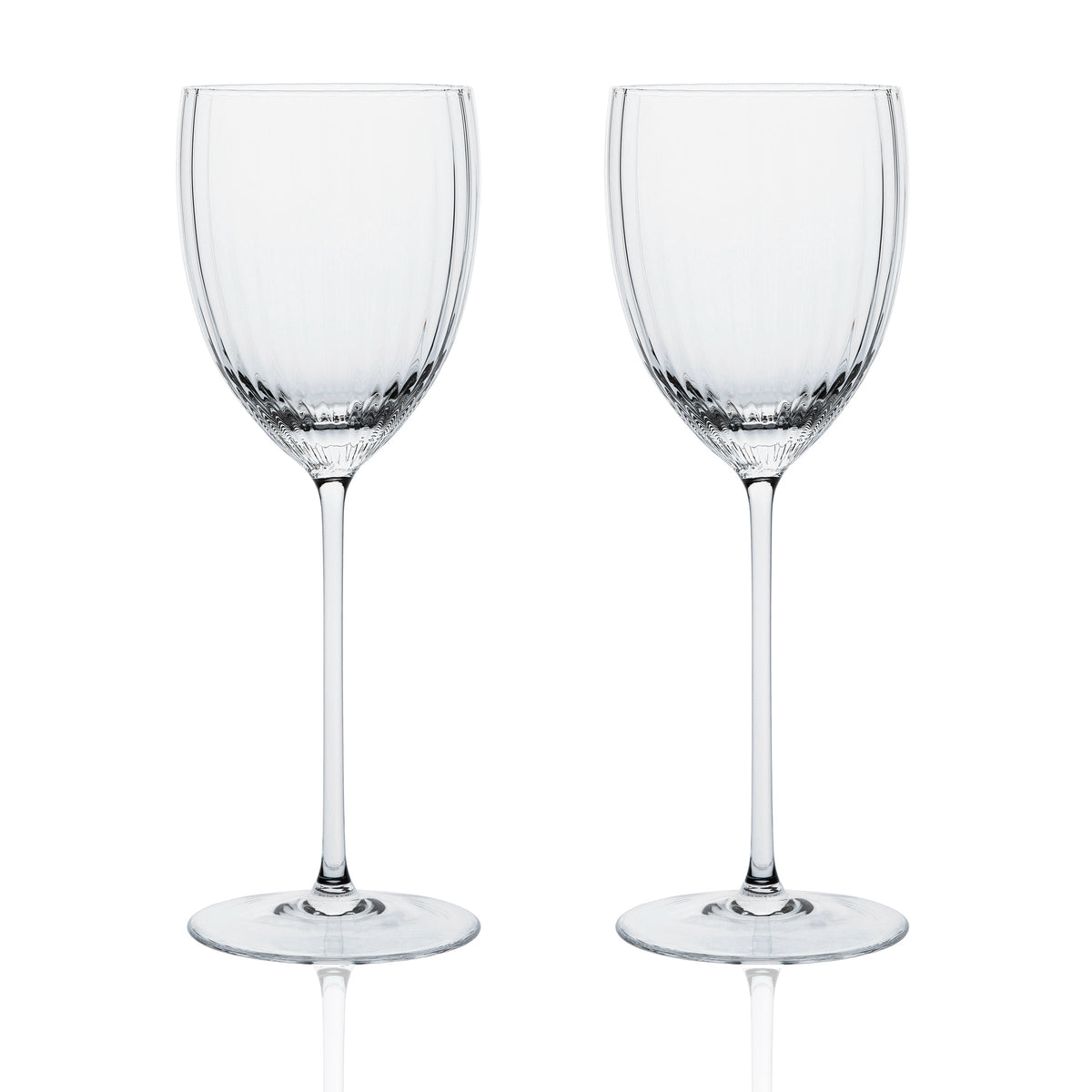 Quinn Clear White Wine Glasses Set of 2 - Caskata