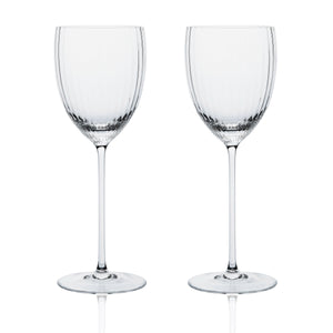Quinn Clear White Wine Glasses Set of 2 - Caskata