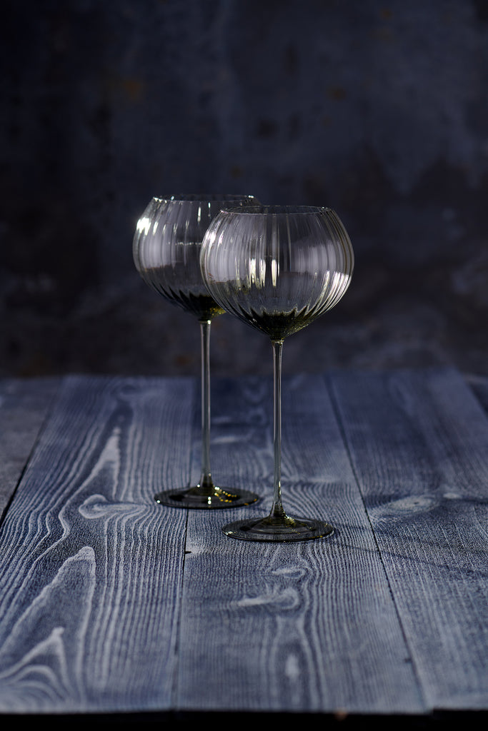 Caskata Quinn Optic Coupe Cocktail Glass, Set of 2 - Mocha