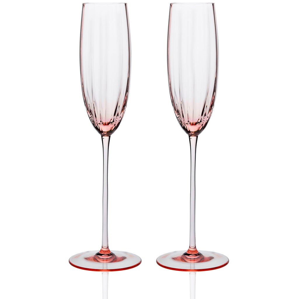 Caskata Quinn Modern Classic Rose Martini Glasses