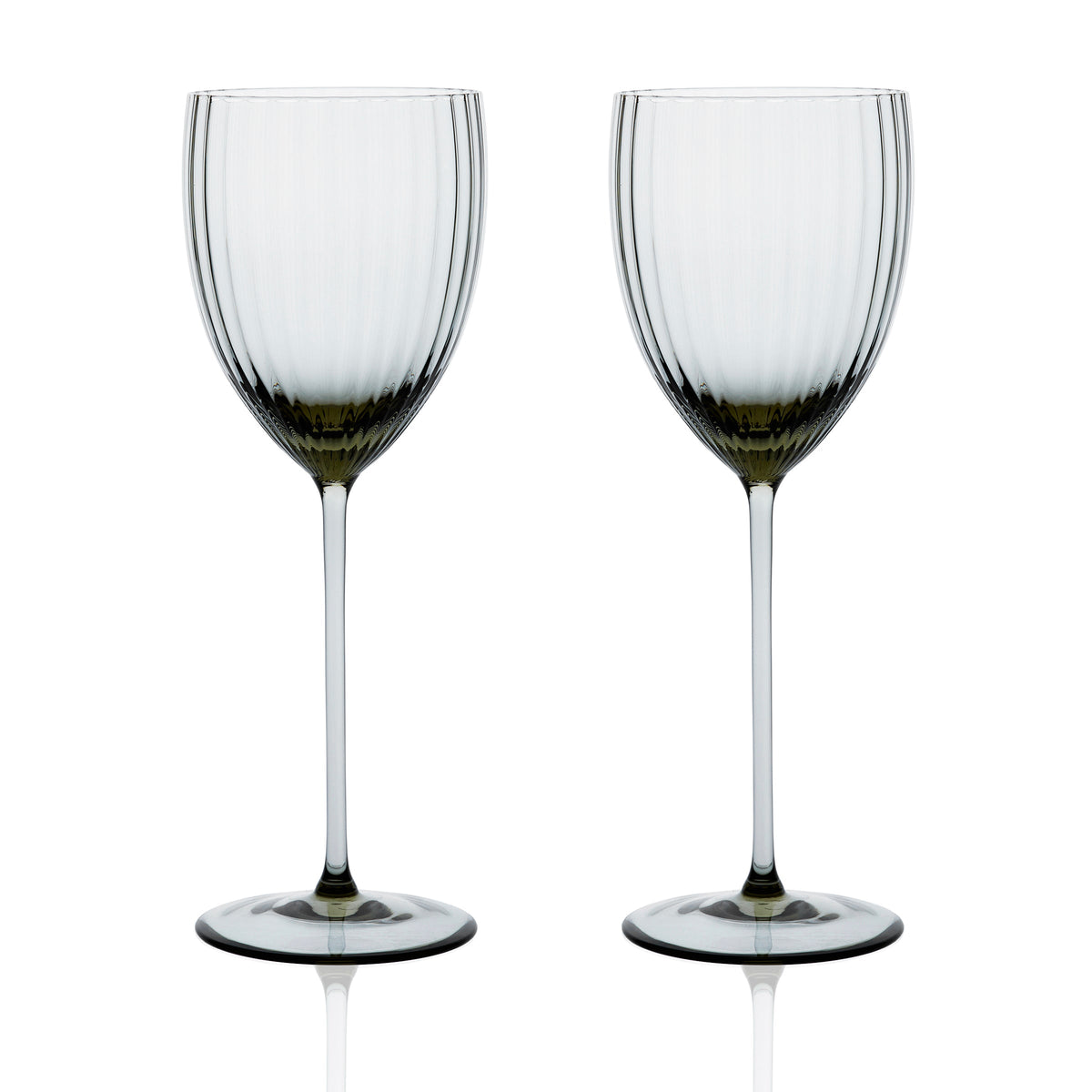 Quinn Smoke White Wine Glasses Set of 2 - Caskata