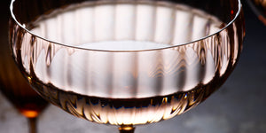 Quinn Amber Coupe Glasses, Set of 2