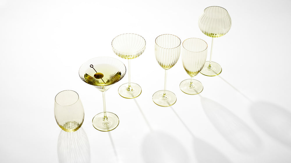 Quinn Optic Tumblers Citrine, Set of 2