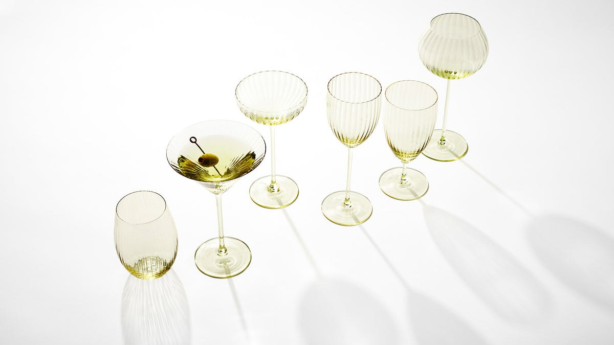 Quinn Optic Tumblers Citrine, Set of 2