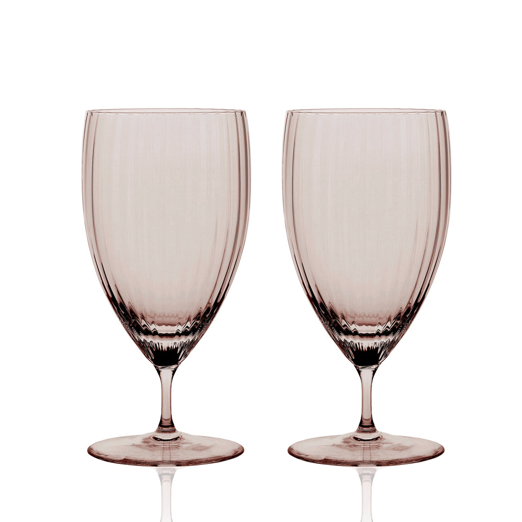 Caskata Celia Rose & Mocha Coupe Cocktail Glasses, Set of 2