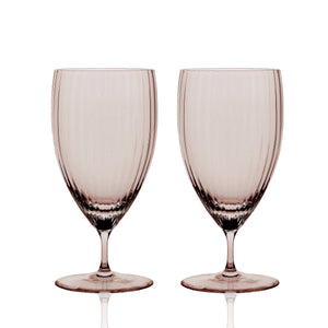 Quinn Mocha Everyday Stemmed Water Glass Set of 2 from Caskata