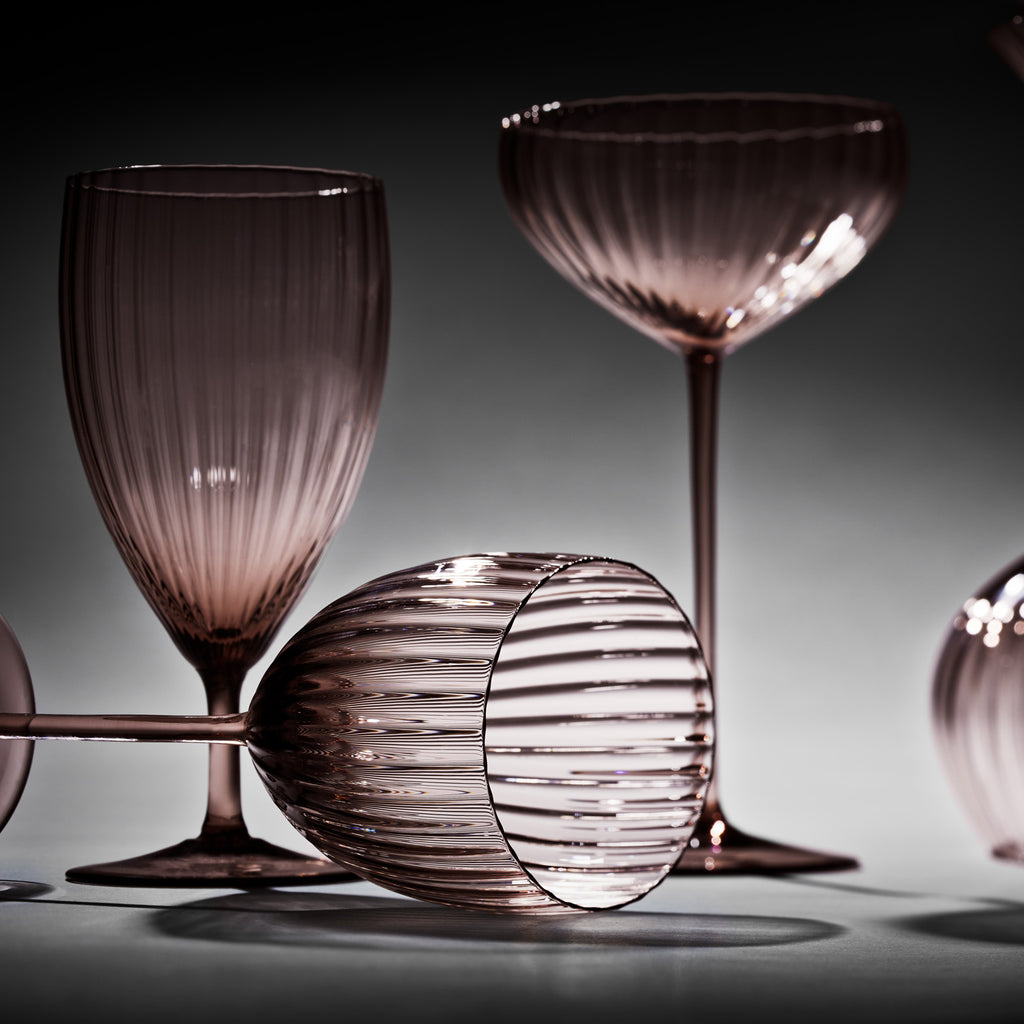 Quinn Mocha Coupe Glasses, Set of 2