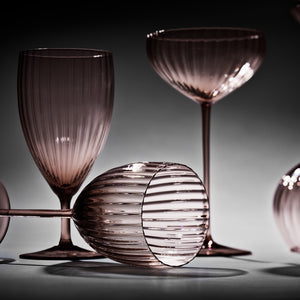 Quinn Mocha Coupe Glasses, Set of 2