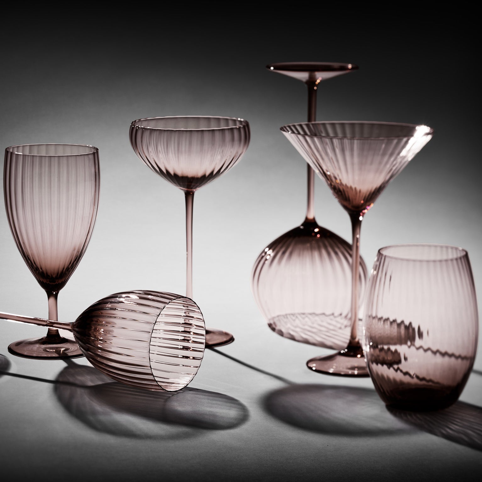 Quinn Mocha Martini Glasses, Set of 2