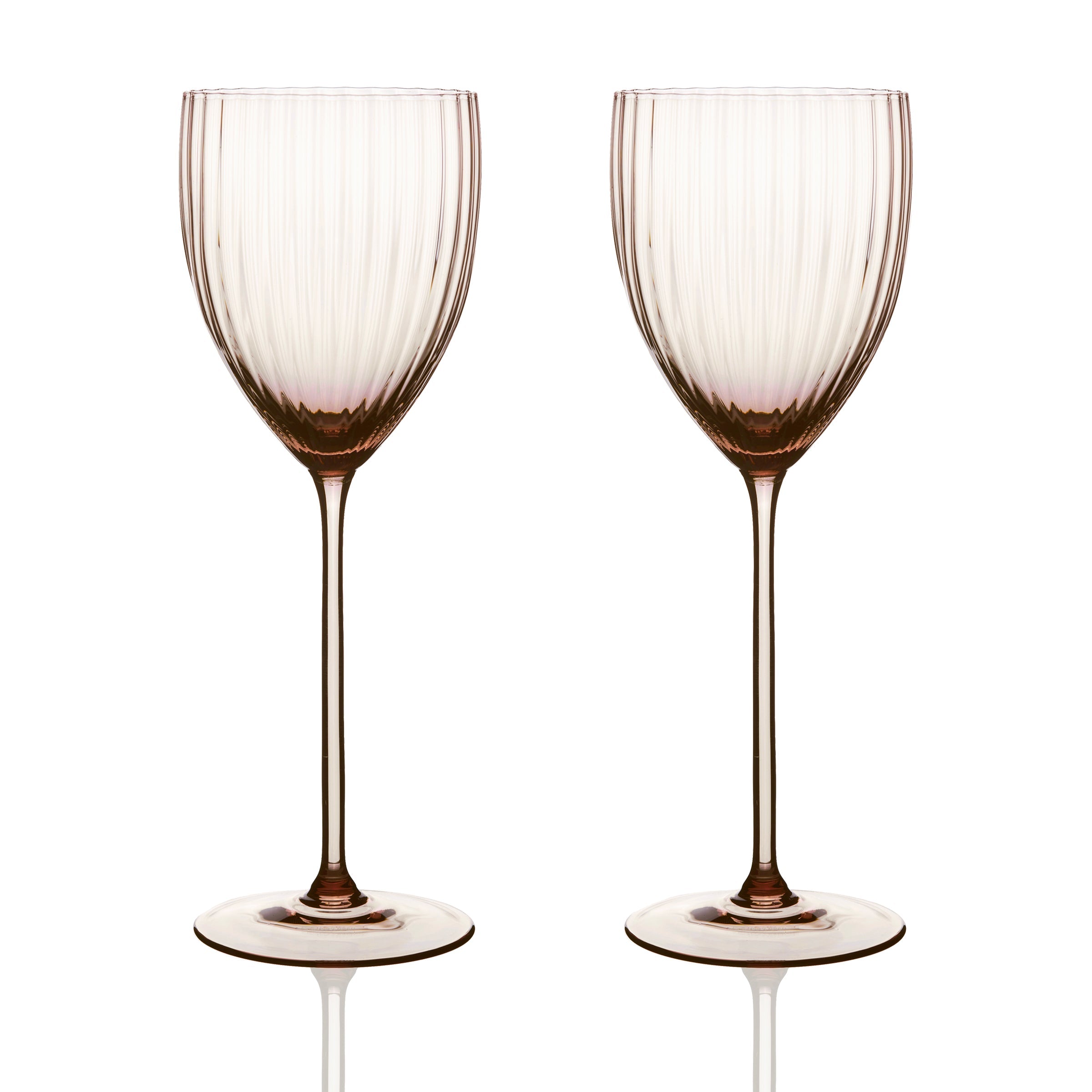 Quinn Mocha White Wine Glasses Set of 2 - Caskata