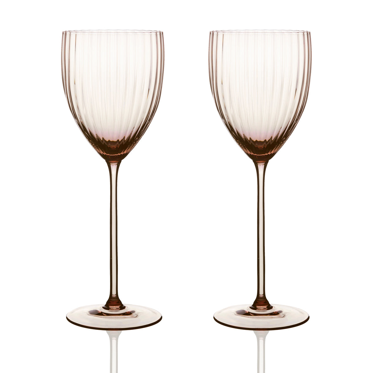 Quinn Mocha White Wine Glasses Set of 2 - Caskata