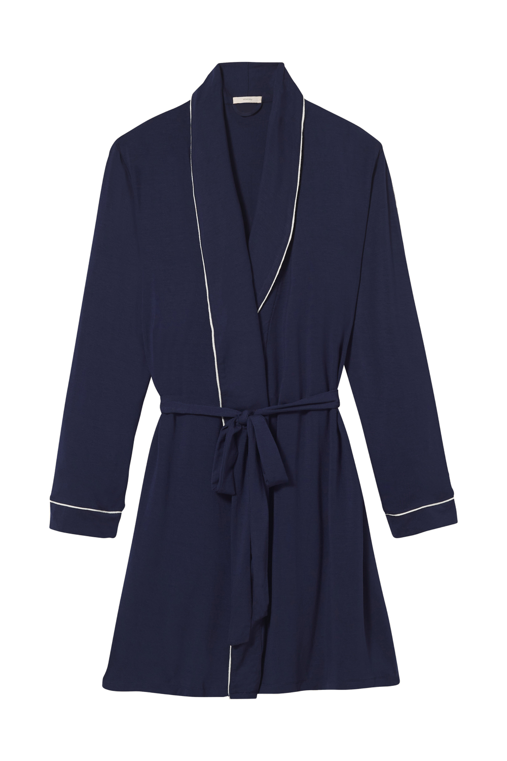 Gisele Tuxedo Robe in Navy/Ivory