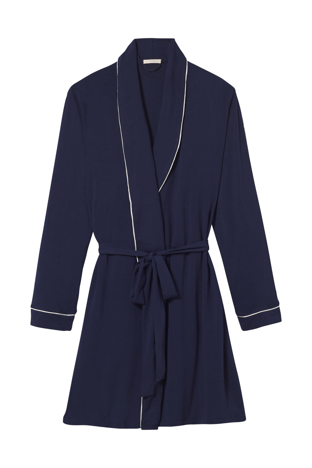 Gisele Tuxedo Robe in Navy/Ivory