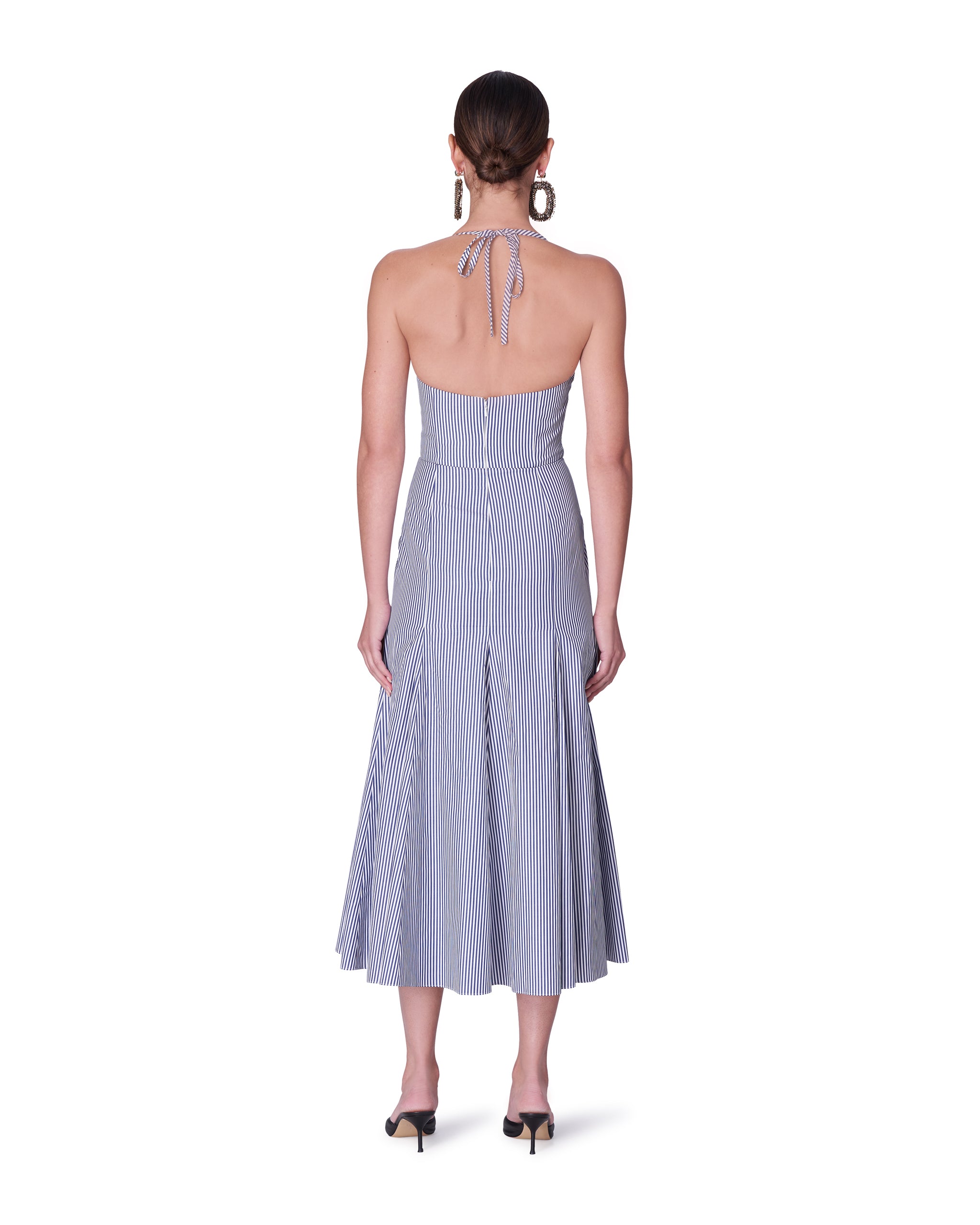 Halter Strap Bustier Striped Dress | Over The Moon