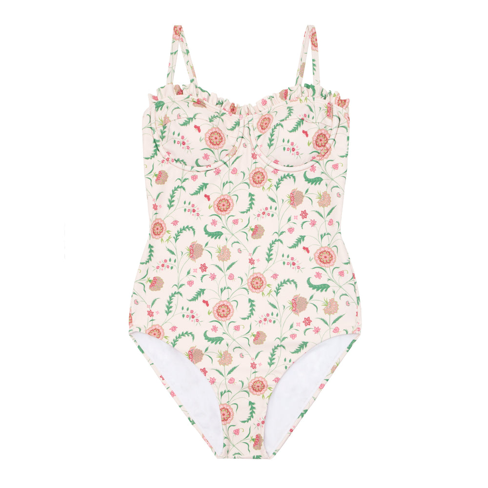 minnow x Sister Parish Women's Cloister Botanical Ruffle One Piece