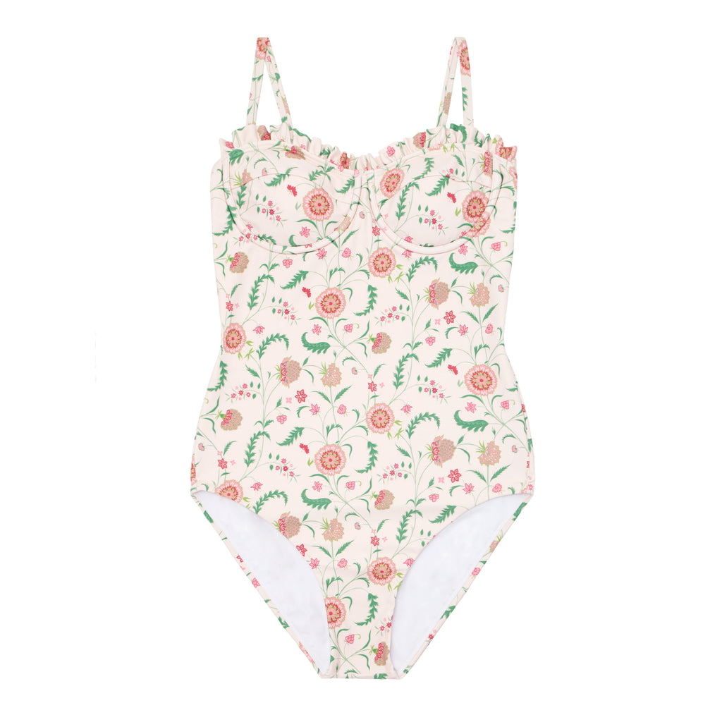 minnow x Sister Parish Women's Cloister Botanical Ruffle One Piece