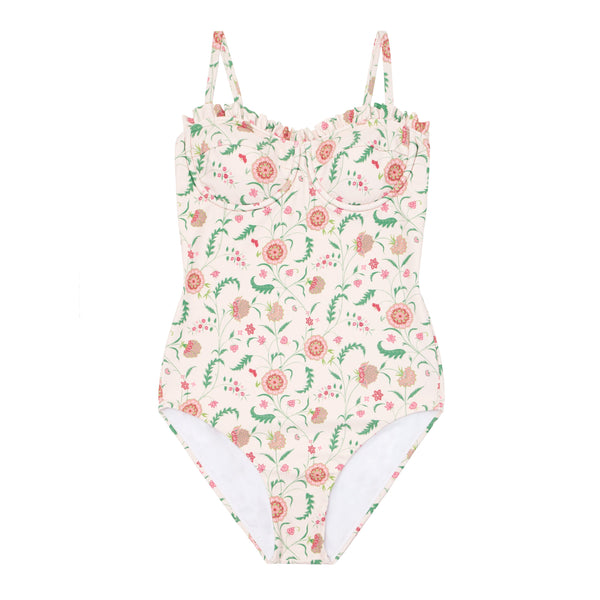 Minnow X Sister Parish Women's Cloister Botanical Ruffle One Piece ...