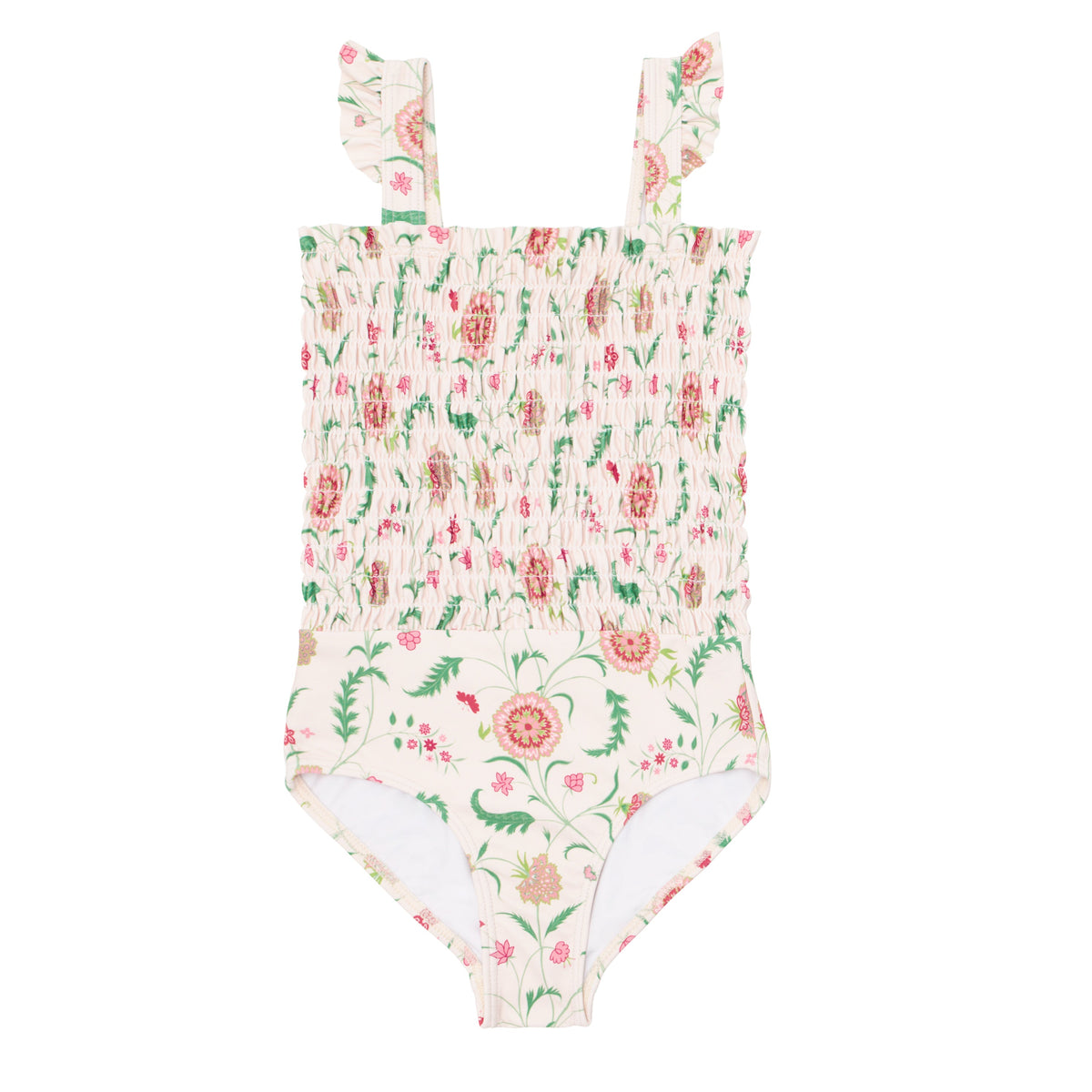 minnow X Sister Parish Girls Cloister Botanical Smocked One Piece