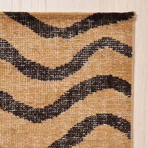 Zebre Hand-Knotted Rug in Brown & Black