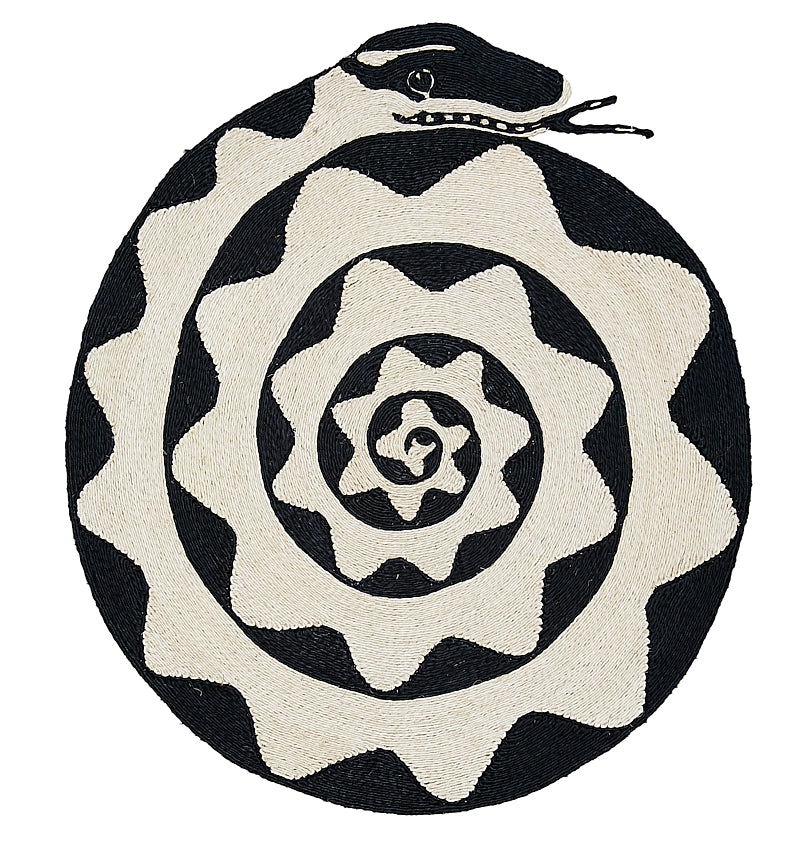 Espiral Rug in Black & Natural